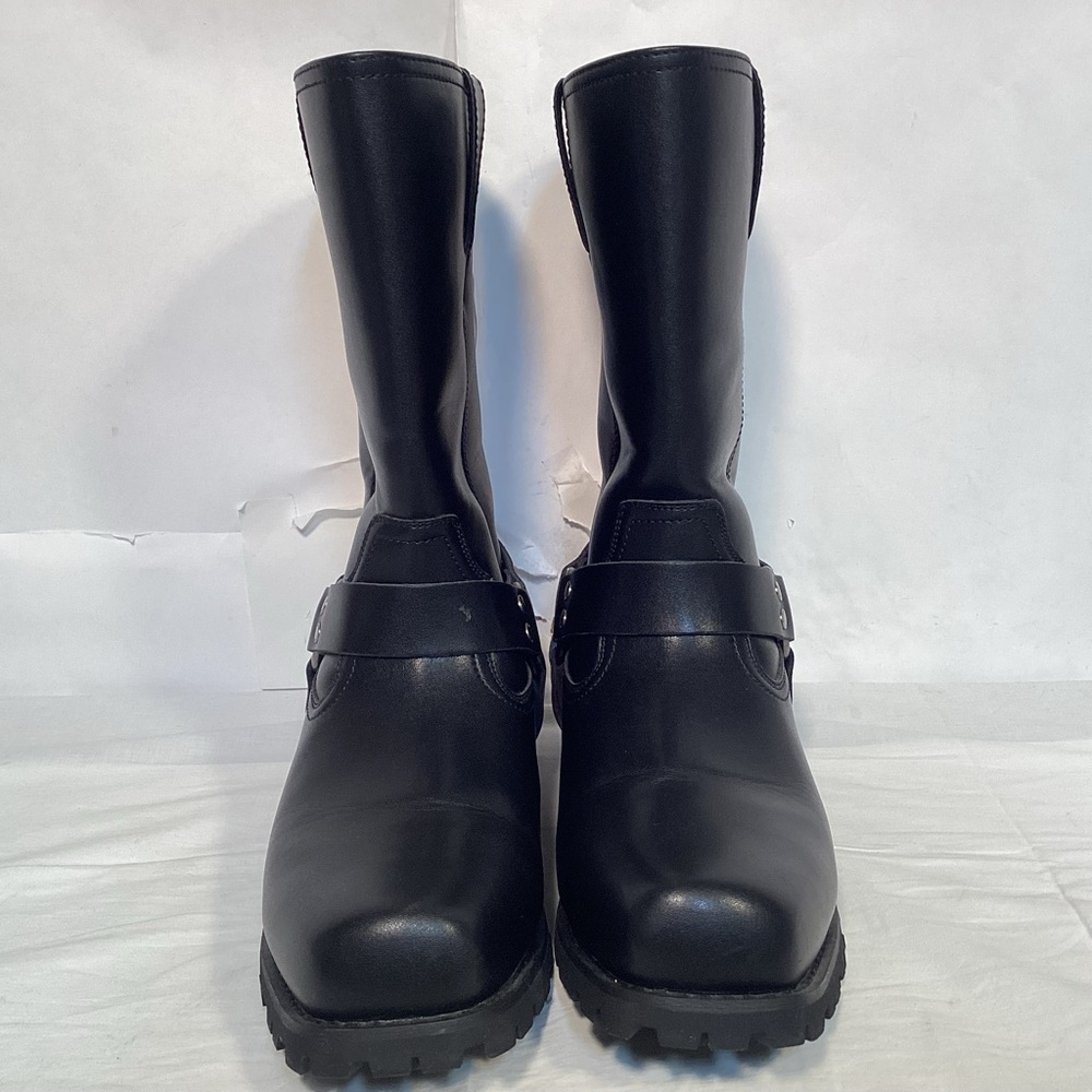 Dream Apparel Black Motorcycle Boots Men’s Size 12 - Picture 7 of 13